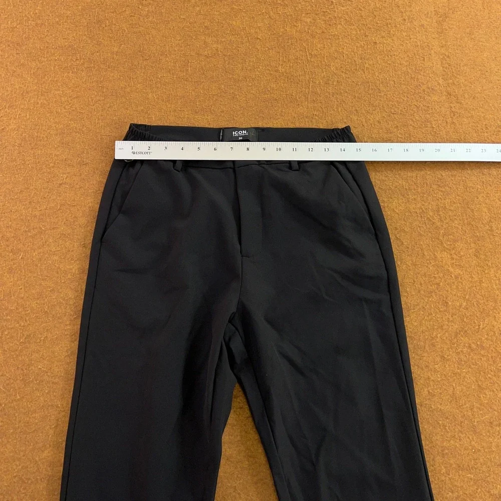 Icon Amsterdam Mens 30 Black The Tech Trousers Pant NWT